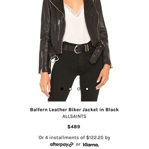 New in bag / understated leather jacket.